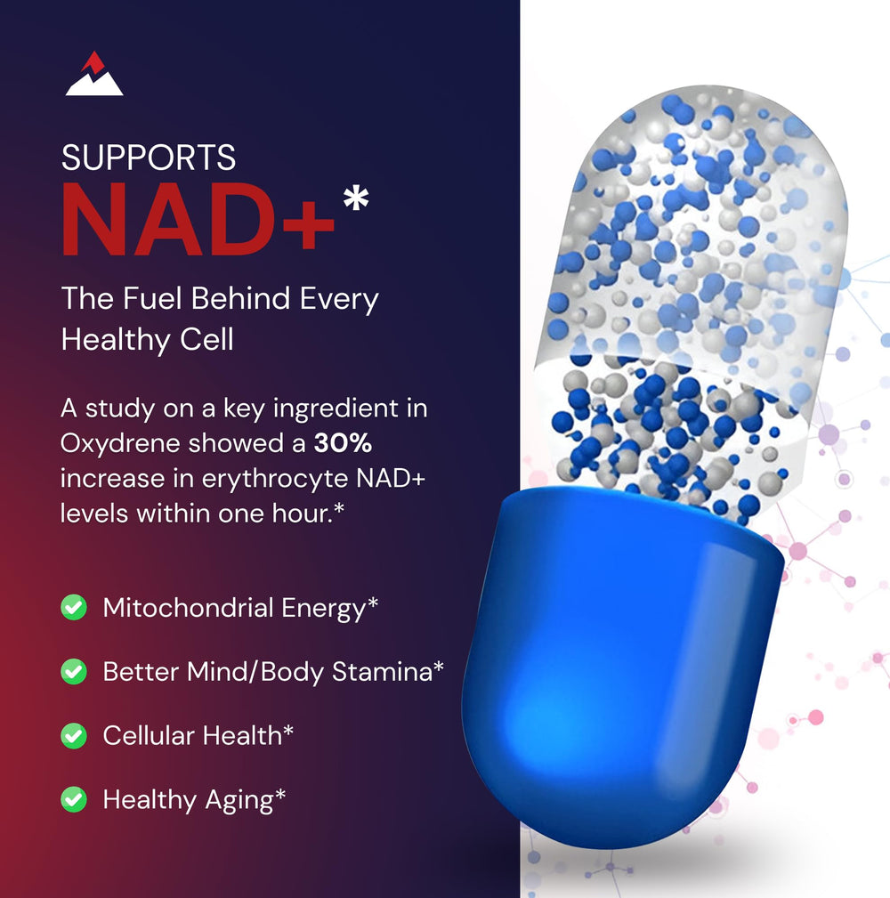 Novex Biotech Oxydrene packaging box highlights product details and usage guidance.