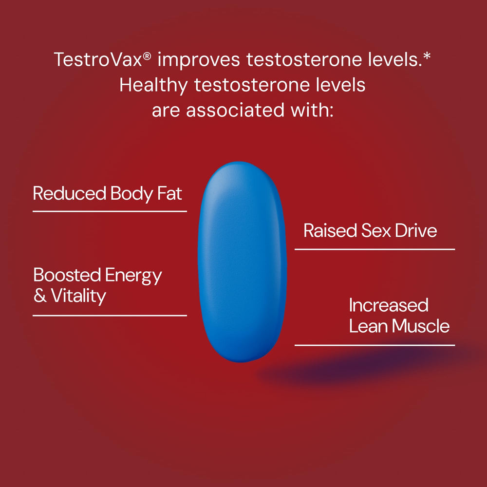Testrovax bottle back shows label details for safe daily use.