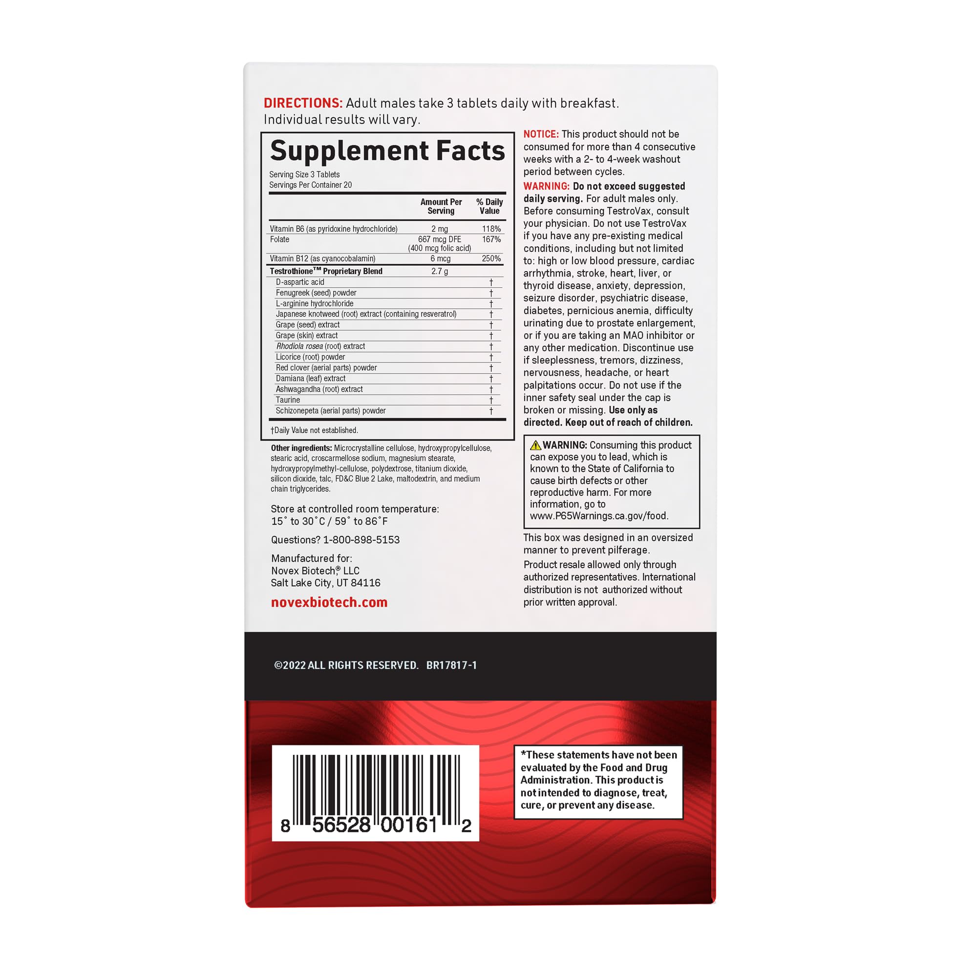 Testrovax tablets on a tray imply consistency and easy daily supplementation.