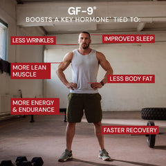 GF-9 capsules close-up in bottle signaling daily energy support.