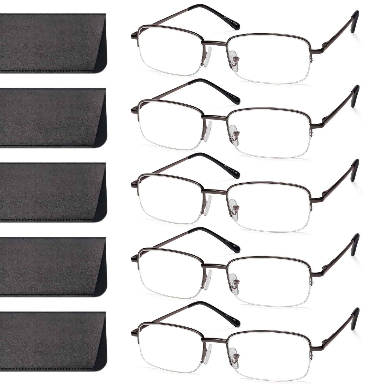 NOVIVON 1.5 metal reading glasses hero for clear desk viewing.
