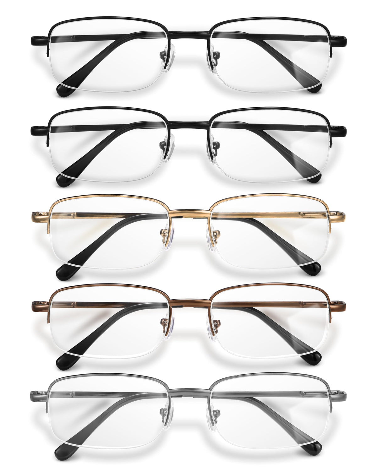 NOVIVON 2.0 metal reading glasses with blue light filter for screen comfort