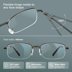 NOVIVON 2.75 blue light filter lens close-up, reduces screen glare.