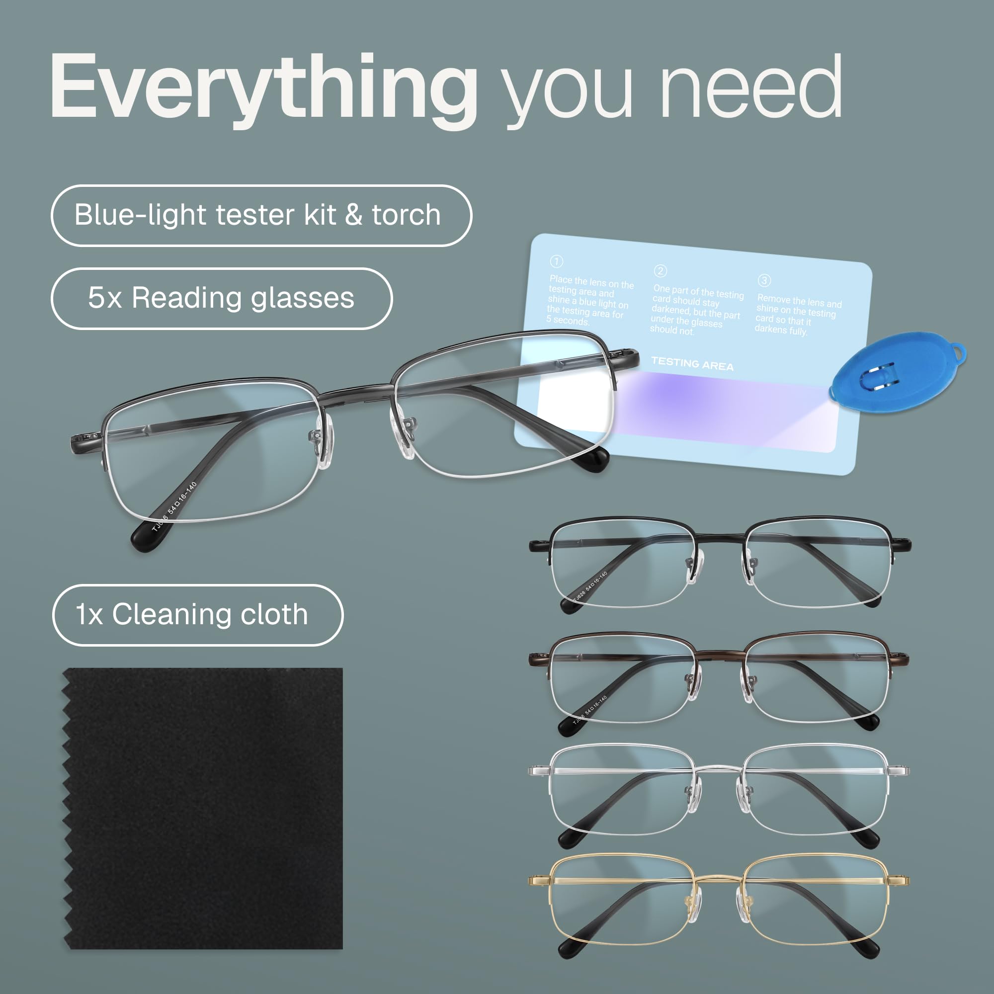 NOVIVON 2.75 reading glasses 5-pack, convenient set for daily use.