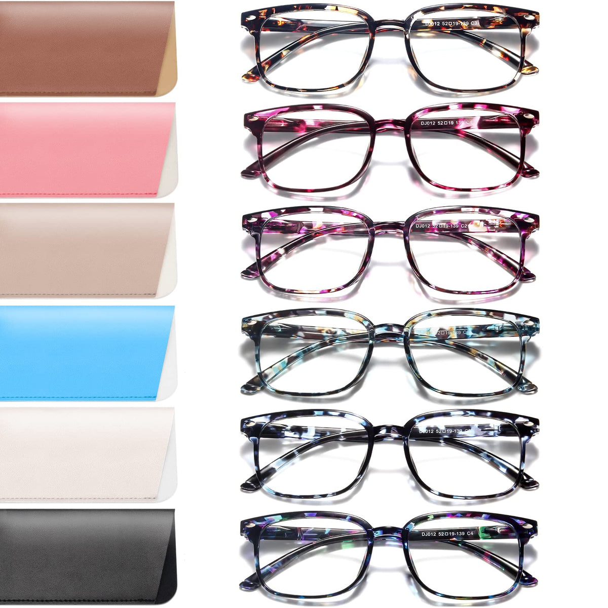NOVIVON 6-pack reading glasses with blue light blocking for comfortable screen time