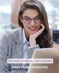 NOVIVON blue light blocking readers help reduce glare during screen time.