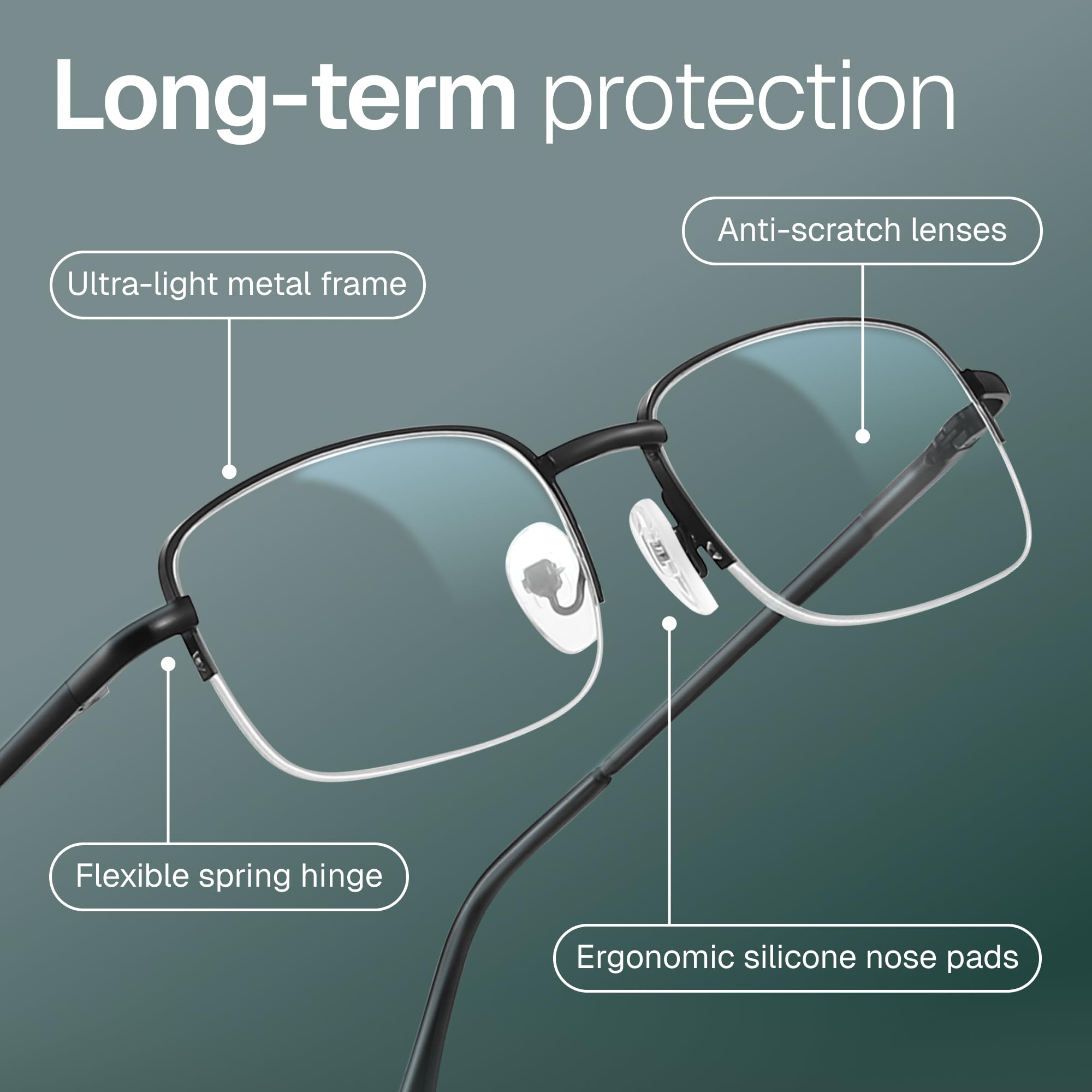 NOVIVON five-pack metal frames offer versatile business and casual looks.