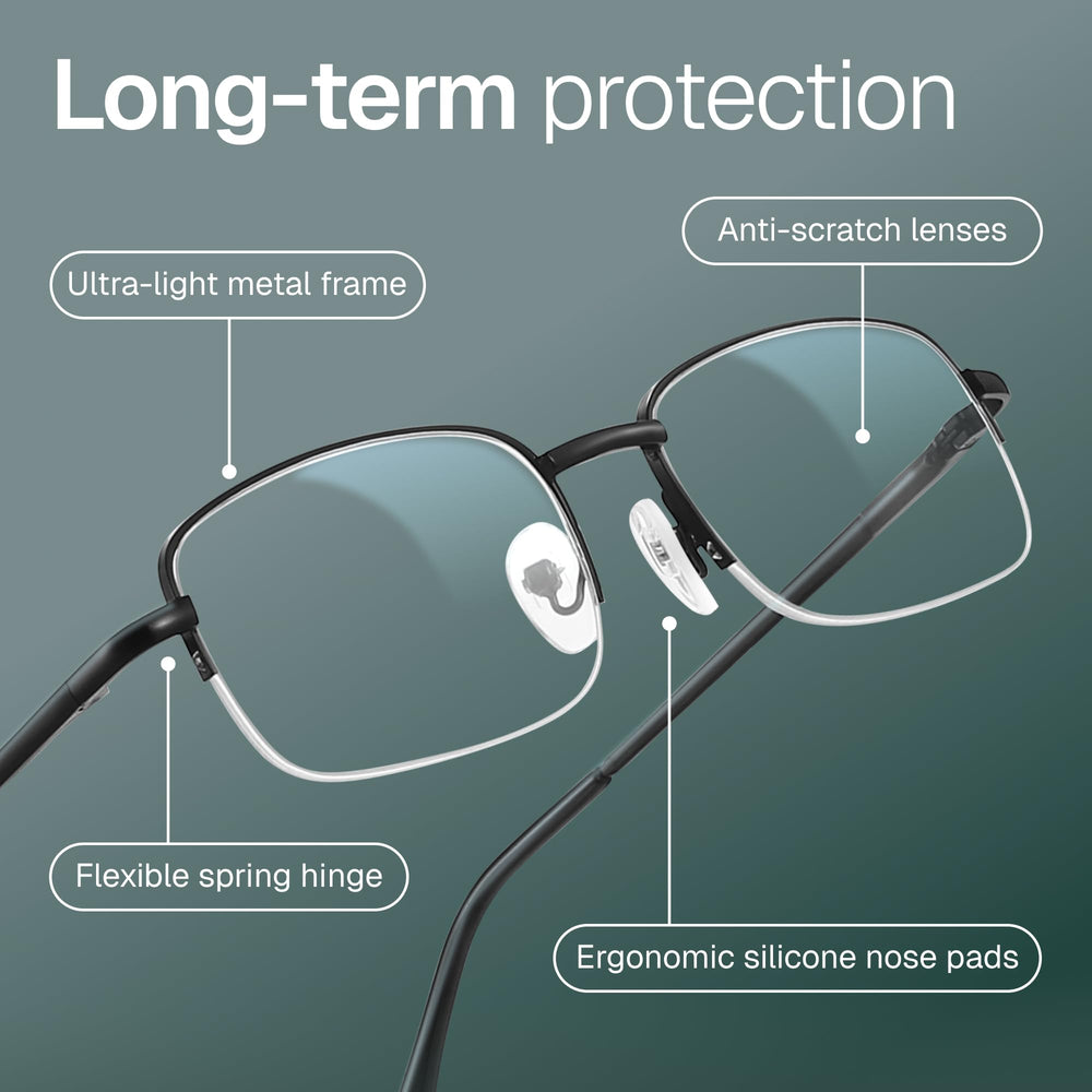 NOVIVON five-pack metal frames offer versatile business and casual looks.