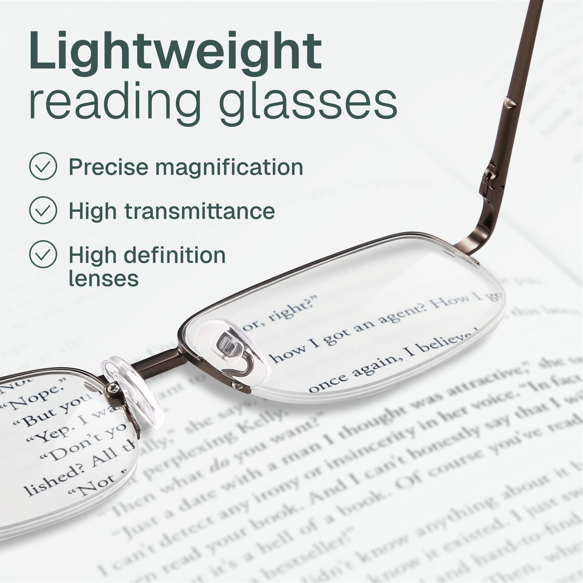 NOVIVON reading glasses spring hinges detail providing comfortable wear