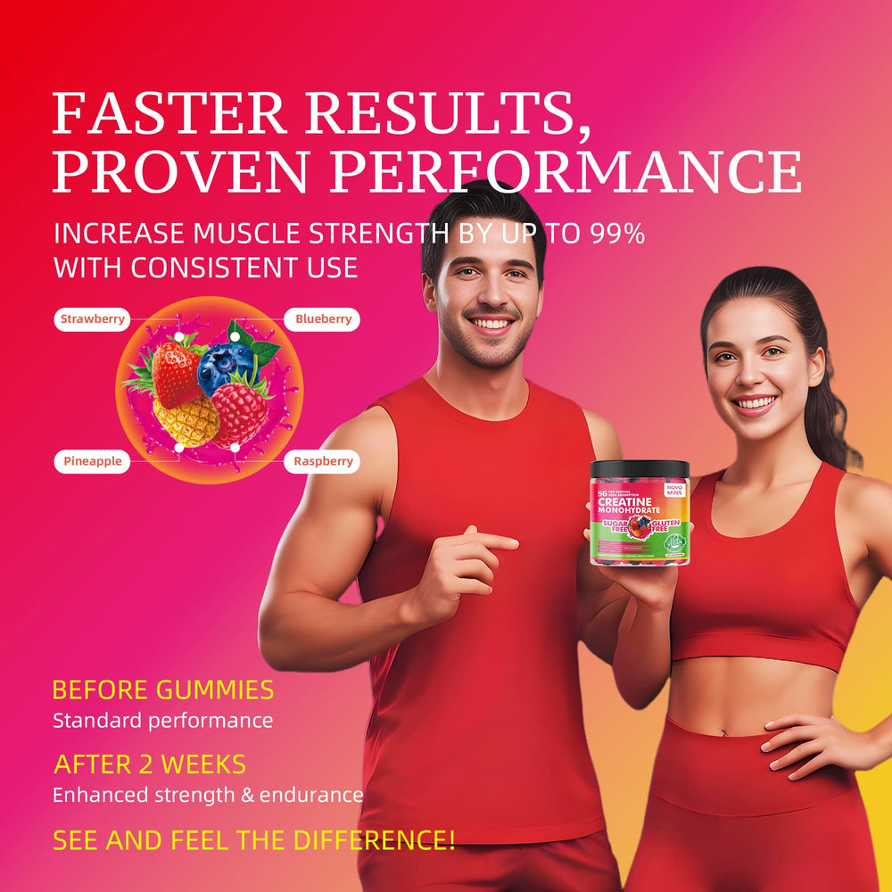 novomins creatine monohydrate gummies packaging box with resealable cap