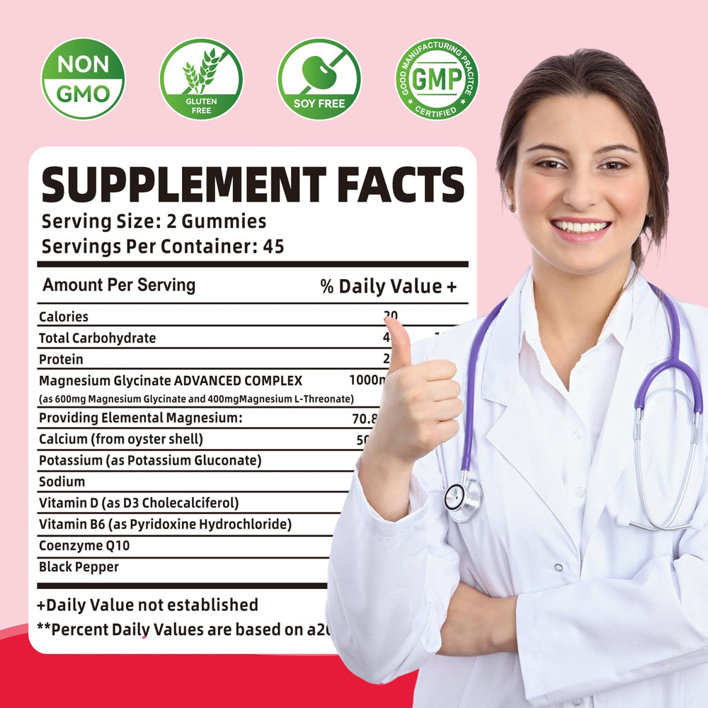 novomins magnesium glycinate gummies label highlights vegan-friendly gluten-free ingredients