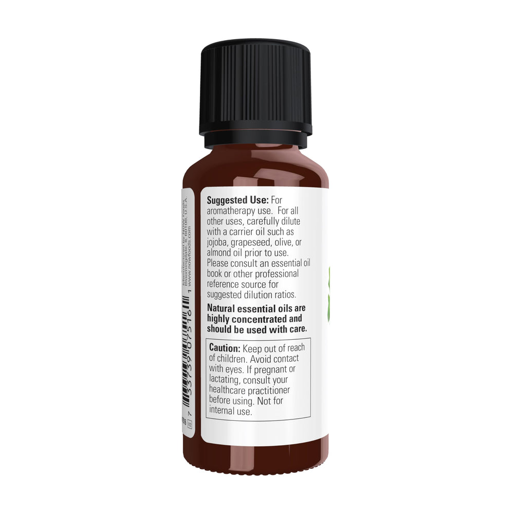 NOW Basil oil steam distillation process emphasizes pure, plant-based aroma.