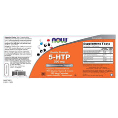 NOW Foods 5-HTP 200 mg capsules in hand suggest daily mood support