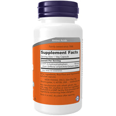 NOW Foods 5-HTP, cápsulas vegetales listas para consumo diario.