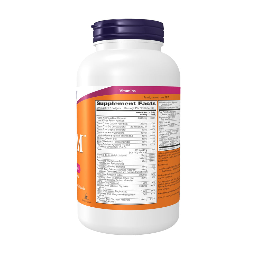 NOW Foods ADAM softgels with saw palmetto for daily routine support