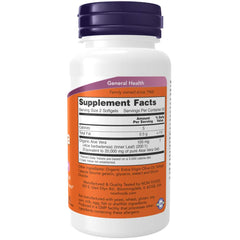 NOW Foods Aloe Vera softgels bottle label highlights high aloe content
