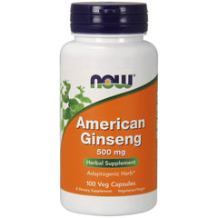 NOW Foods American Ginseng capsules offer high ginsenosides for daily wellness support.