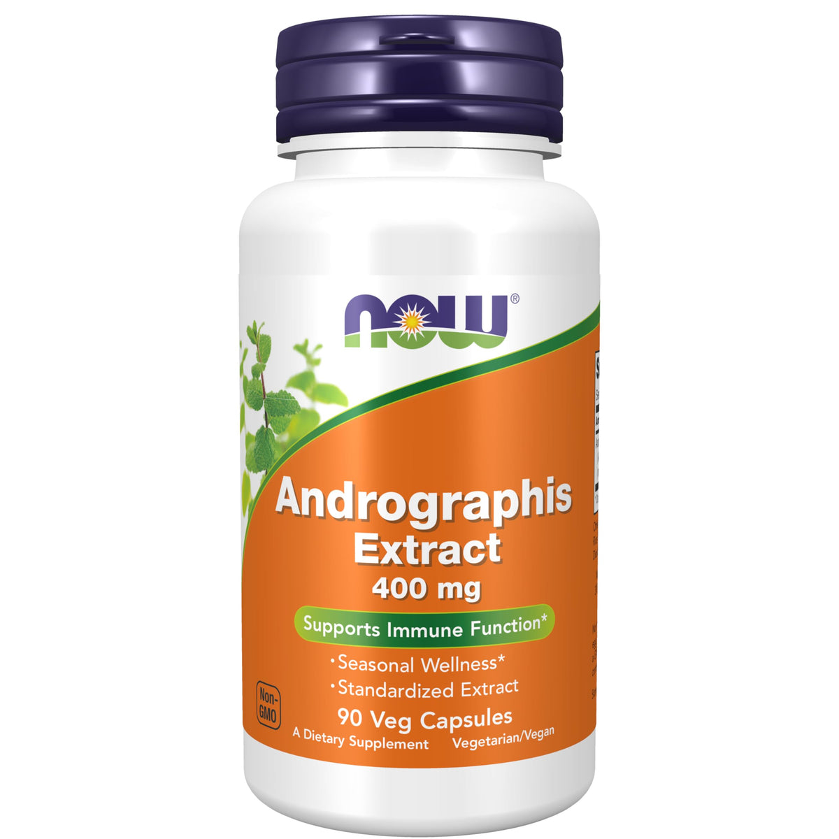 Botella NOW Foods Andrographis Extract 400 mg para apoyo al sistema inmune.