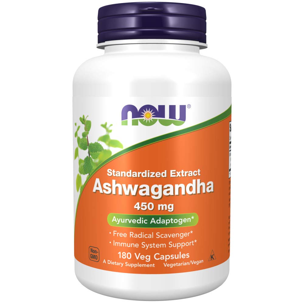 NOW Foods Ashwagandha extract bottle promotes daily balance