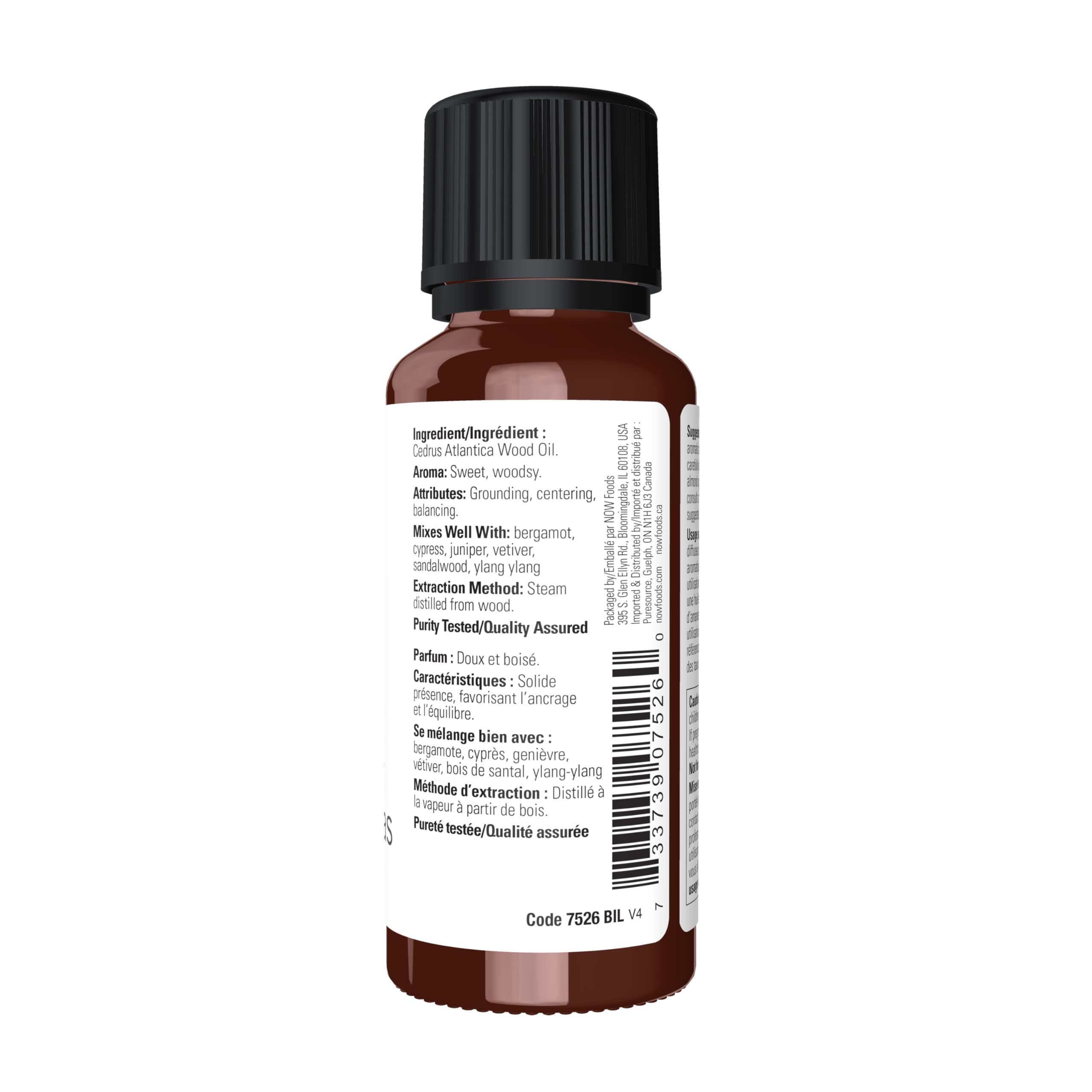 NOW Foods Atlas Cedar Oil in diffuser setup promotes a balanced mood.
