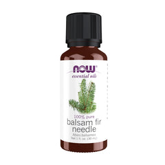 NOW Foods Balsam Fir Needle Oil bottle showing woodsy aroma for diffusers and blends