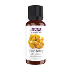 NOW Foods Blue Tansy Oil Blend bottle shown for calming diffuser use