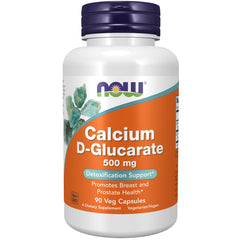 NOW Foods Calcium D-Glucarate 500 mg bottle front for everyday wellness