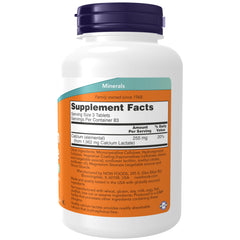 NOW Foods Calcium Lactate bottle showing packaging for regular dosing
