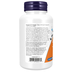 Carnipure NOW L-Carnitine Tartrate label visible on package.