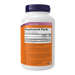 NOW Foods Chitosan 500mg capsules closeup highlights easy-to-swallow design and dosing