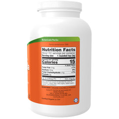 Chlorella powder in glass with water for easy nutrition.