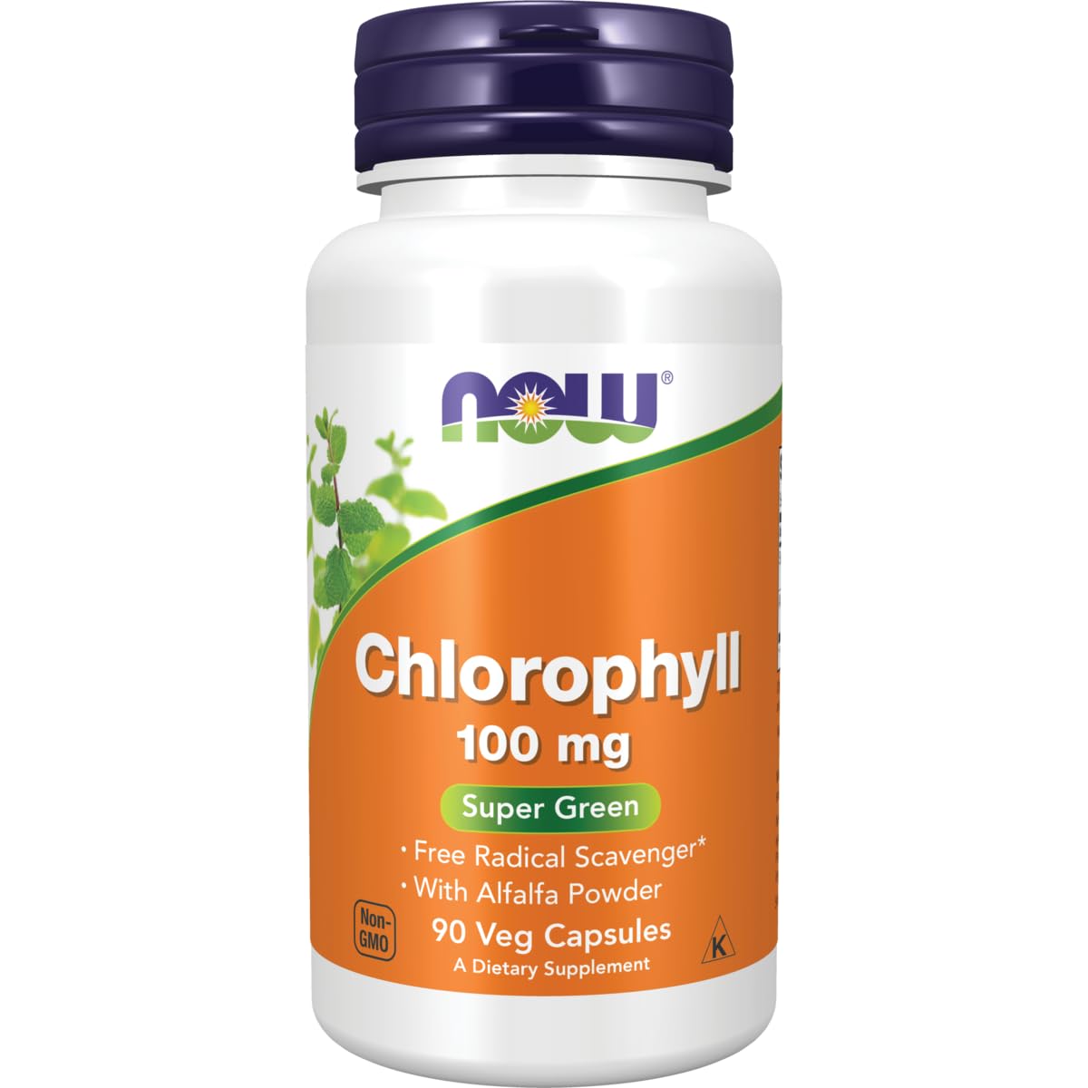 NOW Foods Chlorophyll bottle front view with potential detox support for daily wellness