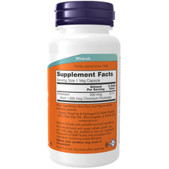 NOW Foods Chromium Picolinate capsules offer vegan convenience for daily glucose metabolism support.