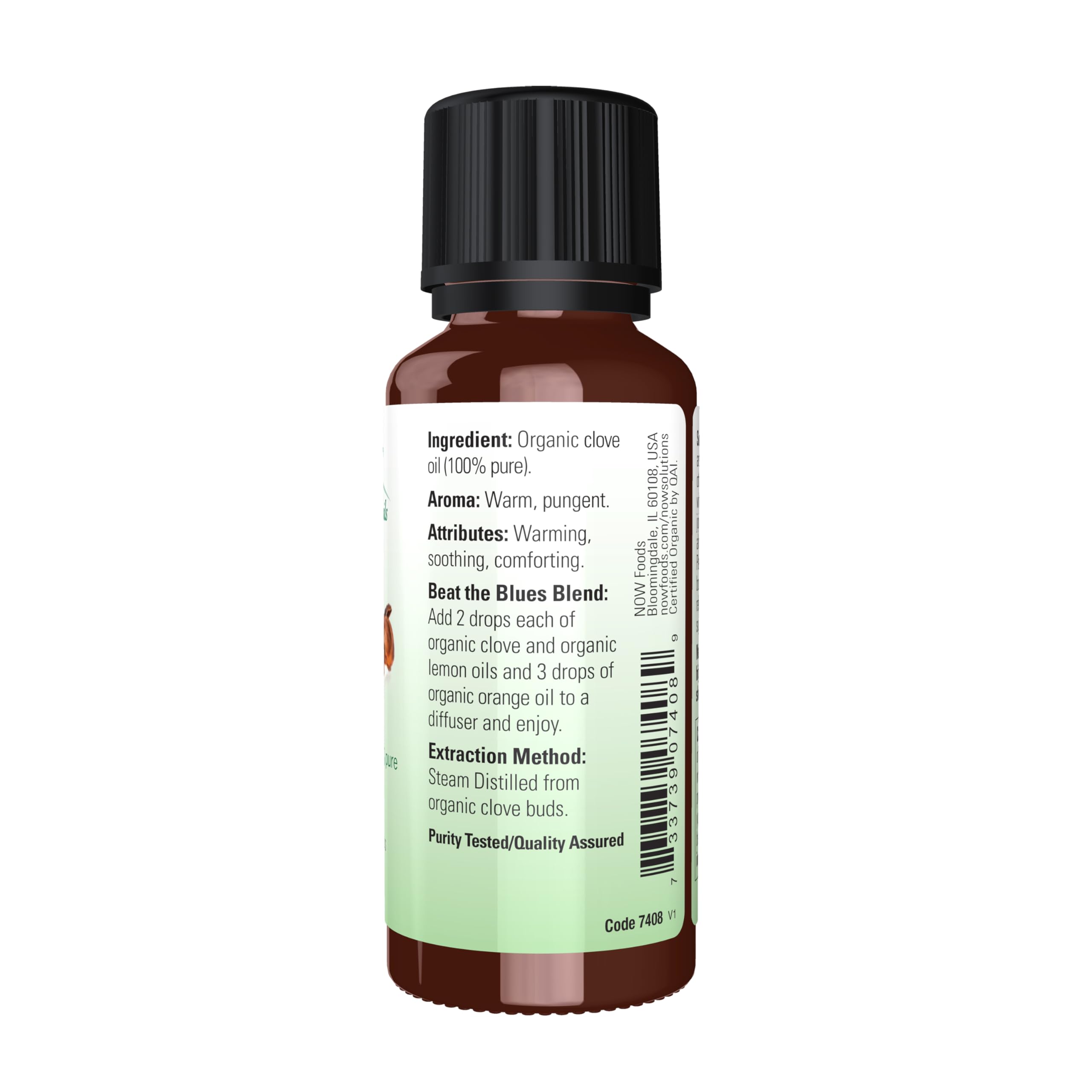 NOW Foods Clove Oil diffusing in diffuser for warm, comforting ambiance