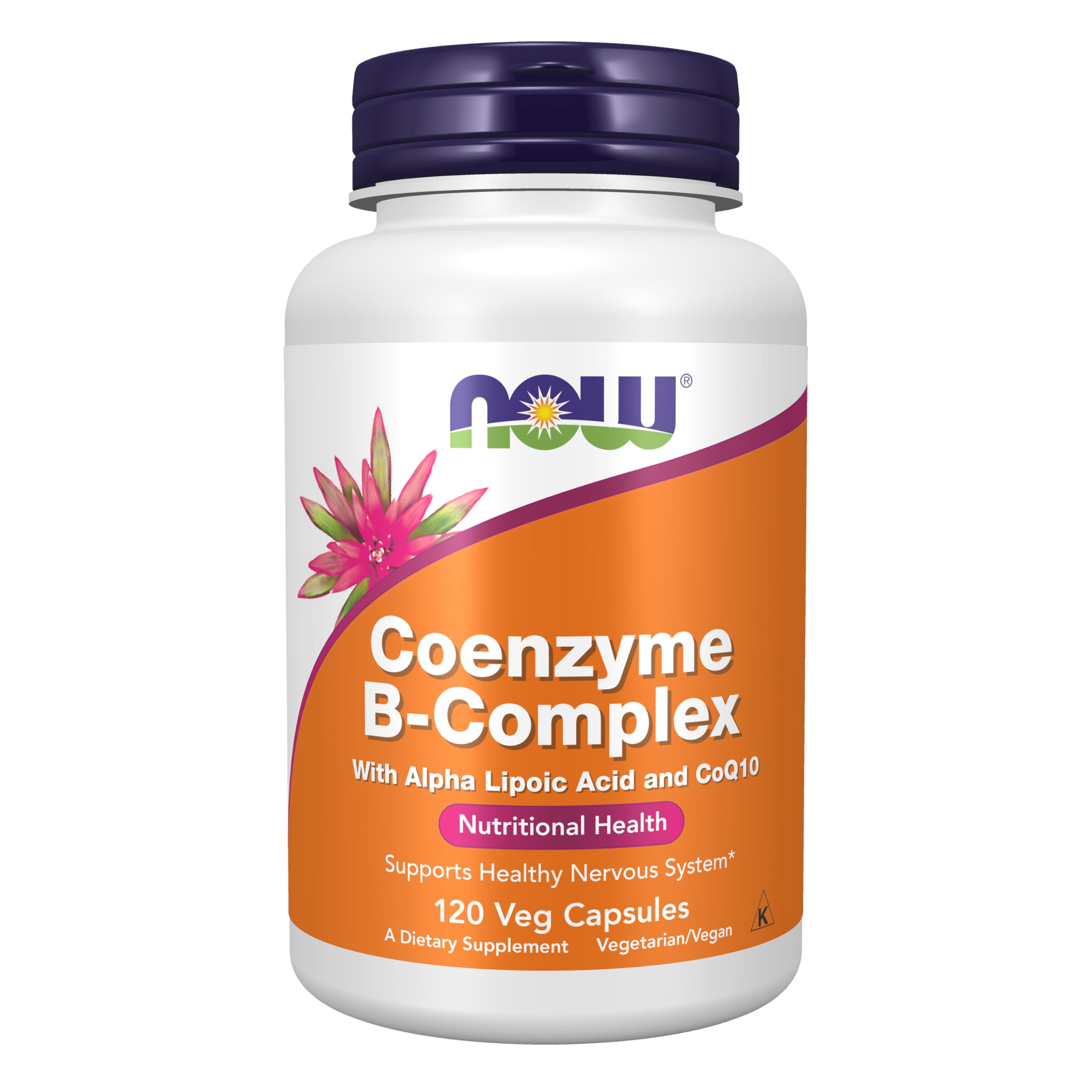 NOW Foods Co-Enzyme B Complex bottle front view for daily energy support.