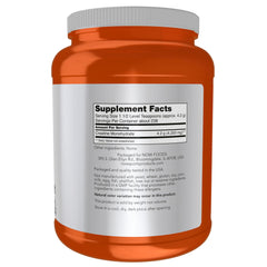 NOW Foods creatine powder being stirred into water for quick energy during workouts