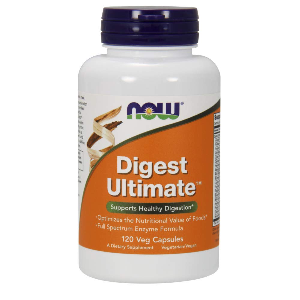 NOW Foods Digest Ultimate bottle front view showing full spectrum enzymes