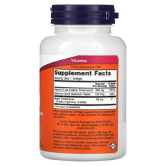 NOW Foods E-400 D-Alpha softgels closeup for convenient daily supplement