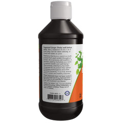 NOW Foods Elderberry Liquid dropper pour, easy measurement for beverages.