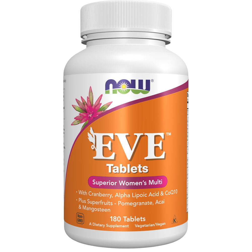 NOW Foods EVE women's multivitamin bottle front for daily nutrition.