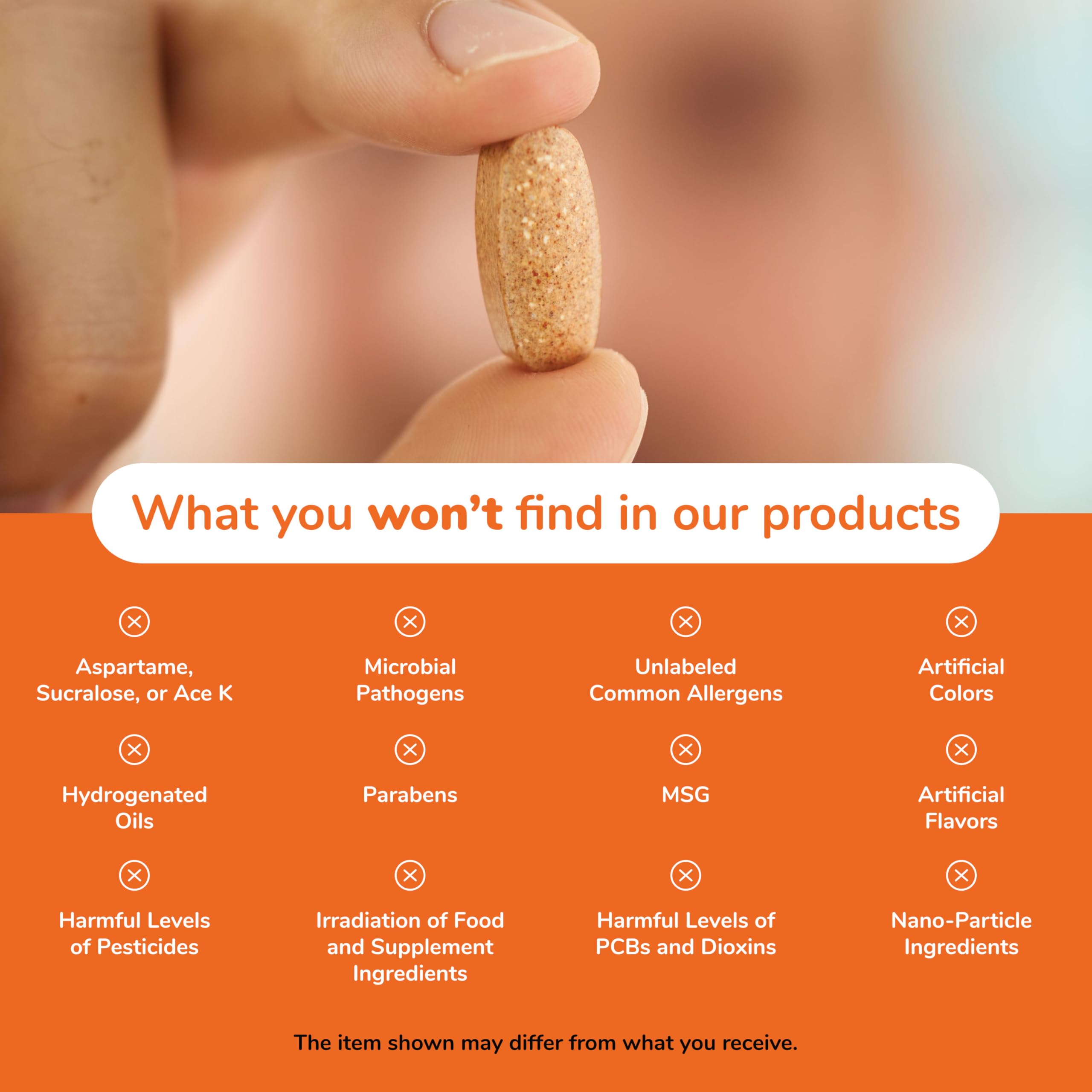 NOW Foods GABA 500mg bottle interior detail showing clear packaging