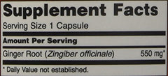NOW Foods Ginger Root 550mg capsules on a kitchen counter showing daily wellness utility.