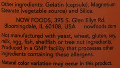 NOW Foods Ginger Root 550mg packaging and label emphasizing GMP quality and trusted sourcing.