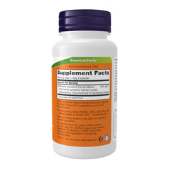 NOW Foods Gymnema Sylvestre capsules closeup, vegan-friendly supplement for metabolic balance.
