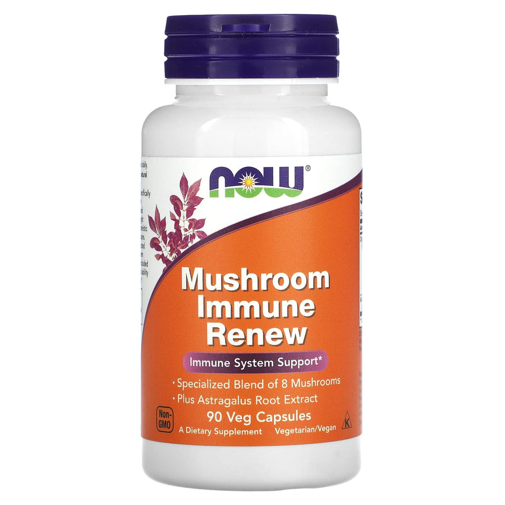 NOW Foods Immune Renew bottle front view, easy-to-use container for daily wellness