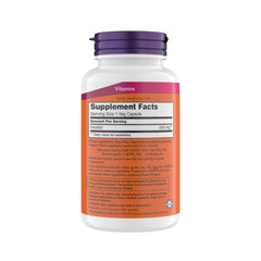 NOW Foods Inositol 500 mg capsules close-up highlights cellular health support.