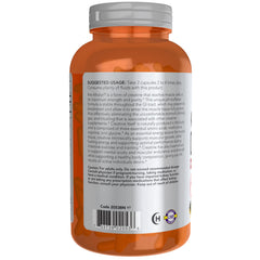 NOW Foods Kre-Alkalyn Creatine capsules, convenient plant-based capsules
