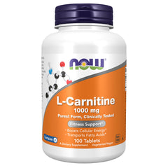 NOW Foods L-Carnitine 1,000 mg bottle front for energy support
