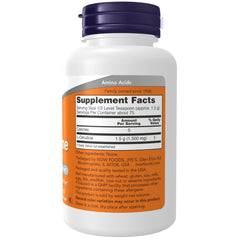 NOW Foods L-Citrulline Pure Powder with scoop ready for smoothies