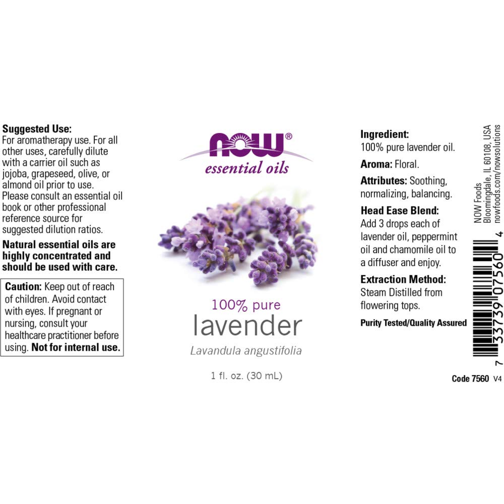 NOW Foods lavender close-up highlighting natural fragrance notes